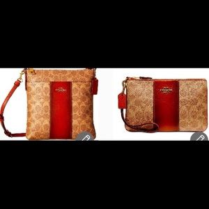 NWT 2piece Coach Elegant Chic crossbody and Wristlet